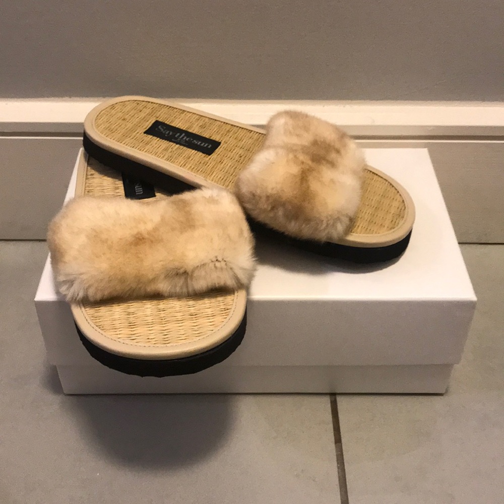 Slip On Fur Sandal